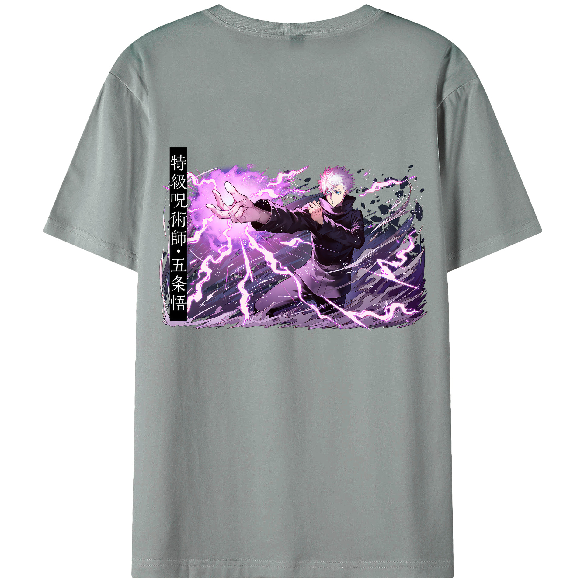 （画像用） 呪術廻戦 Jujutsu Kaisen 綿100％ メンズ半袖Tシャツ（バックプリント） 通気性